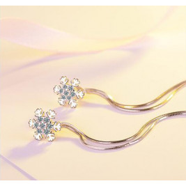 earrings double snowflakes