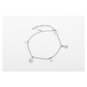 bracelet roses silver