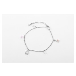 bracelet roses silver
