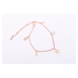 bracelet roses silver