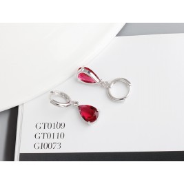 earrings teardrops ruby