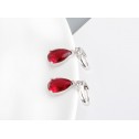 earrings teardrops ruby