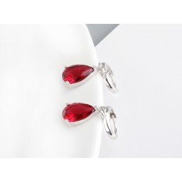 earrings teardrops ruby