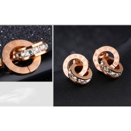set gold ring crystal