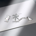 earrings snowflakes silver