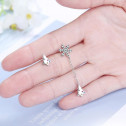 earrings snowflakes silver