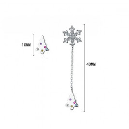 earrings snowflakes silver