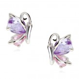 earrings pink butterflies