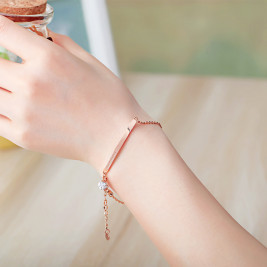 bracelet roses silver