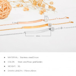 bracelet roses silver