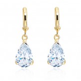 earrings teardrops gold crystal