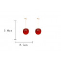 earrings cherry red cz