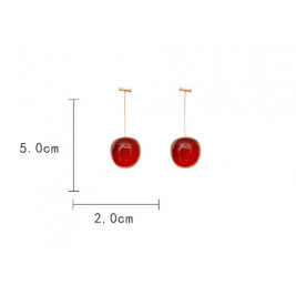 earrings cherry red cz
