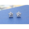 earrings snowflakes silver