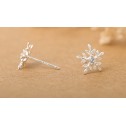 earrings snowflakes silver