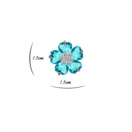 earrings flowers aqua