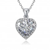 necklace heart crystal