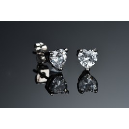 earrings crystal hearts mini