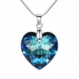 necklace heart azuria blue
