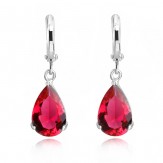 earrings teardrops ruby