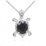 Necklace Turtle jet