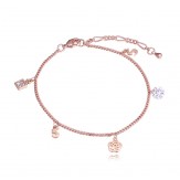 bracelet roses silver