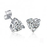 earrings crystal hearts mini