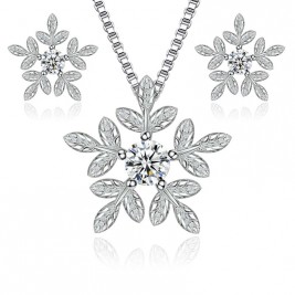 set snowflakes silver