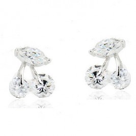 earrings cherry crystal cz