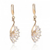 earrings peahens gold