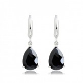 earrings black teardrop