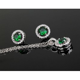 set rings emerald 
