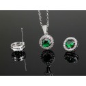 set rings emerald 

