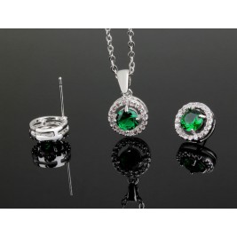 set rings emerald 
