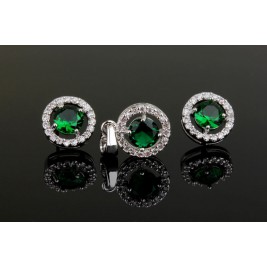 set rings emerald 
