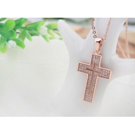 Necklace Cross Rose Gold