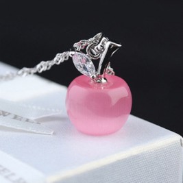 necklace pink apple