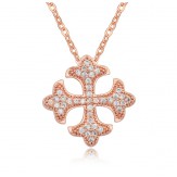 necklace malta cross rose gold