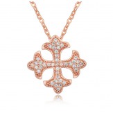 necklace malta cross rose gold
