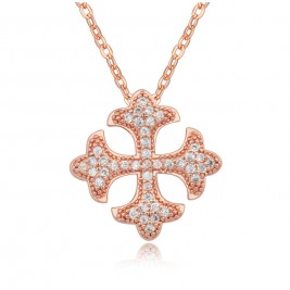 necklace malta cross rose gold