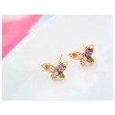 earrings butterflies gold multi