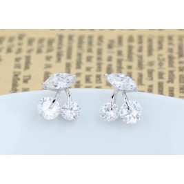 earrings cherry crystal cz