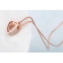 necklace clear golden heart