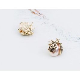Earrings Ladybugs rose gold
