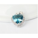 Necklace Heart Tereza aqua