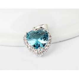 Necklace Heart Tereza aqua