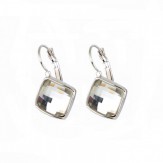 earrings lucy crystal silver