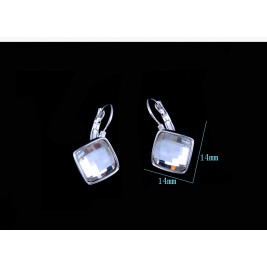 earrings lucy crystal silver
