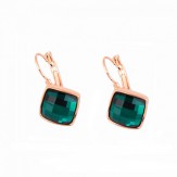 earrings lucy emerald gold