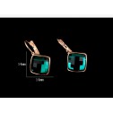 earrings lucy emerald gold